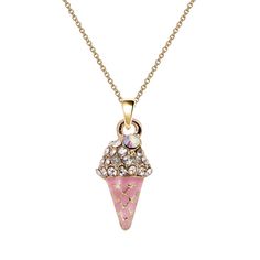 PRICES MAY VARY. Cute Crystal Pink Ice Cream Charm Pendant Necklace (1 piece ) Measurement:approx. 1.9cm (H) x 1.1cm (W) x 0.6 cm (D) for the pendant and approx. 42 cm (16.8") as length of the necklace chain with extender of 6 cm (2.4"), Zinc Alloy Metal ,Rhinestone Crystal and Enamel painting. Condition: 100% Brand new and never used it is a nice and lovely gift for your friends and lovers!! The measurement: approx. 42cm (16.8") as length of the necklace chain with extender of 6 cm (2.4") and a Charm Pendant Necklace, Crystal Rhinestone, Lovely Gift, Charm Pendant, Chains Necklace, Womens Jewelry Necklace, 1 Piece, Shoe Jewelry, Jewelry Necklace Pendant