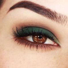 Eyeshadow Tutorial For Beginners, Trendy Eyeshadow, Green Makeup, Beauty Make-up, Brown Makeup, Makeup Tutorial For Beginners