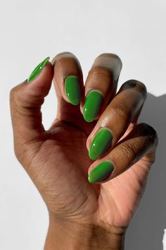 Apple Green Nails, Green Jelly Nail, Summer Green Nails, Normal Nails, Jelly Nail Polish, Green Jelly, Jelly Nail, Cirque Colors, Green Nail Polish