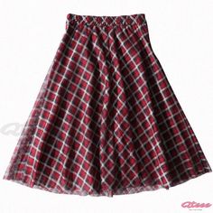 Qteee - High-Waisted Boxed-Textured Mesh Skirt with Pleated Silk Chiffon Layers Flowy Plaid Skirt, Pattern Midi Skirt, Maxi Sequin Skirt, Midi Skirt Pattern, High Waisted Pleated Skirt, Split Skirt, Net Fabric, Elegant Skirt, Printed Midi Skirt