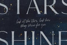 a book cover with the words stars shine on it