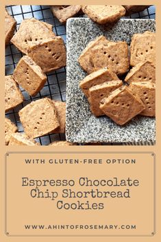 chocolate chip shortbread cookies with gluten - free option