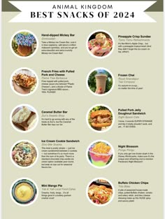 an info sheet with different types of food