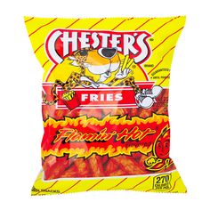 Chester's Fries Flamin Hot Snack Size - 1.75oz Hot Fries Chips, Preppy Snacks, Winter Basket, Chips Spicy, Spicy Chips, Hot Fries, Car Snacks, Hot Chips, Snack Rack