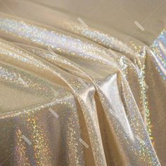 iridescent champagne metallic glitter stretchy lame fabric by the yard Shiney Gary Fabric, Iridescent Fabric Gold, Evening Gown Pageant, Lamé Fabric, Lame Fabric, Prom Dress Evening, Shiny Fabric, Pageant Dress, Glitter Fabric