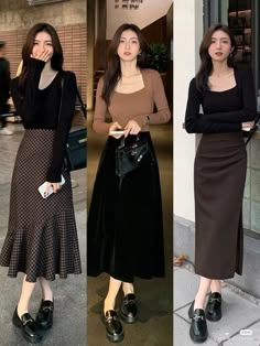 Simple Elegant Everyday Style, Modest Outfits For Short Women, Office Ware For Women, Dinner Outfit Modest, Modest Dinner Outfits, Office Dinner Outfit, Rok Outfit, Korean Casual Outfits, Work Fits