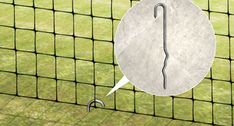 a tennis court net with a broken ball on it