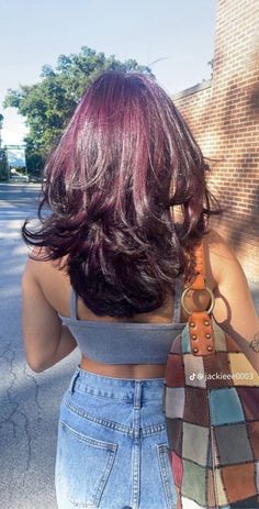 Plum Colored Hair, Plum Brown Hair, Plum Purple Hair, Up Do Hair Styles, Hair Color Plum, Magic Runes, Dark Purple Hair, Plum Hair, Wine Red Hair