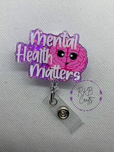 Mental Health Awareness Retractable Badge Reel Nurse ID - Etsy Nursing Essentials, Scrub Life, Nursing Student, Radiology, Funny Sayings, Health Awareness