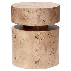 two wooden stools stacked on top of each other