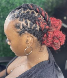 Coloured Dreads, Dread Updos, Loc Retwist, Natural Hair Care Regimen, Colored Locs, Colored Dreads, Dark Skin Makeup Tutorial, Dreads Styles For Women