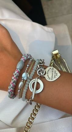 Bracelets Charm, Tiffany Bracelets, Stackable Bangles, Summer Bracelets, Jewelry Essentials