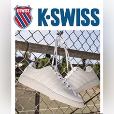 K-Swiss Men’s Shoes Low Rise Color: White Leather Upper Is Supportive And Durable -Classic K-Swiss Shoes Never Go Out Of Style -Premium Full Grain Leather Uppers -Outsole Man Made Materials -Ortholite Foam Sock Liner For Comfort Size 8 Supreme Shoes, K Swiss Shoes, Casual Athletic Shoes, White Tennis Shoes, Tennis Sneakers, Casual Athletic, Liner Socks, Low Sneakers, Black Sneakers