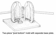 two bottle - bottom mold with separate plate attached to each other, and the caption below