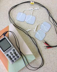 the electronic device is connected to two electrodes