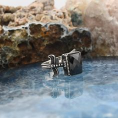 Zulfiqar Silver Ring, 925 Sterling Silver Ring, Gift for Him, Handmade Ring, Classy Design Ring, Ali's Men Silver Ring, Gift For Her ✦ Details ✦ * Material: 925 Sterling Silver * Gemstone: Onyx And Blue Zircon And Red Garney * Weight: 10,00  grams * Sides oxidized * Stamp: 925 * Available sizes; 5 US to 16 US. Contact me if you need any other size! ✦ Shipping ✦ * Processing time: 1-3 business days. * This item ships from my Turkish workshop in Istanbul. * Add your phone number in address box for a smoother delivery. That makes courier personnel's job easier.  ✦ Packaging ✦ * Comes with a luxury gift box and a jewellery cleaning cloth and courtesy gift. Men Silver Ring, Classy Design, Luxury Gift Box, Blue Zircon, 925 Sterling Silver Ring, Handmade Ring, Gift For Him, Ring Gift, Sterling Silver Ring