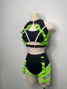 Rave Harness Outfit, Rave Harness, Rave Suits, Harness Outfit, Neon Rave, Wwe Outfits, Womens Costumes, Performance Costume, Outfits Rave