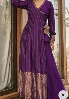 Banarasi Long Dress, Dress In Saree Material Ideas, Saree Remake Dresses, Saree To Salwar Ideas, Dresses Stitched From Saree, Gown Out Of Saree, Saree One Piece Dress Pattern, Silk Long Dress Indian Style, Saree Stiched Dress Ideas