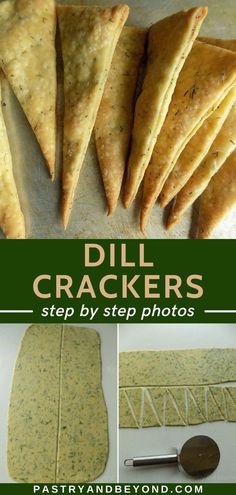 Collage for dill crackers with text overlay. Dill Crackers Recipe, Dill Crackers, Crackers Homemade, Homemade Crackers Recipe, Cracker Recipe, Savoury Crackers, Homemade Crackers, Cracker Recipes