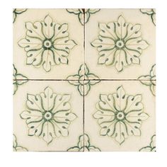 an artistic tile design in white and brown