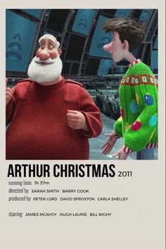 an advertisement for the animated movie, artur christmas 2011