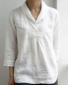 Linen Tops, Linen Top Women, Casual Chique, Linen Fashion, Blouse Style, Linen Casual, Linen Top, Linen Women, Sleeves Pattern