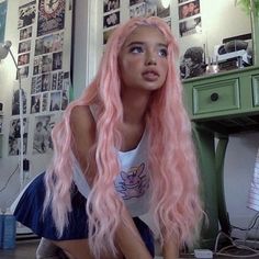 Princess Sab Zada, Baby Pink Hair, Pink And Black Hair, Light Pink Hair, Pastel Pink Hair, Blonde With Pink, Pretty Hair Color, Hair Color Pink, Pastel Hair