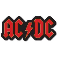 the ac dc logo on a white background