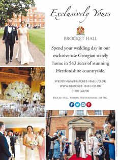 an advertisement for a wedding in hampshire