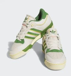 Adidas RIVALRY LOW 86 Sneakers Shoes White Green Yellow FZ6318 Size 4-12 | eBay Sneaker Collection Display, How To Clean White Sneakers, Clean White Sneakers, Customized Sneakers, Adidas Rivalry Low, Adidas Rivalry, Most Comfortable Sneakers, Sneaker Trends, Buy Sneakers