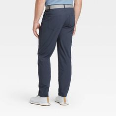 Men's Golf Pants - All in Motion Navy 32x32, Men's, Blue Casual Golf Bottoms With Side Pockets, Casual Pants With Functional Pockets For Travel, Casual Travel Pants With Functional Pockets, Functional Relaxed Fit Travel Pants, Casual Stretch Pants For Golf, Sporty Travel Bottoms With Hip Pockets, Casual Straight Leg Pants For Golf, Casual Stretch Golf Pants, Relaxed Fit Functional Travel Bottoms