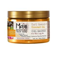 About this item Coconut oil curl smoothie hair styling cream DE-FRIZZ and DEFINE: This 12-fluid ounce jar of Maui Moisture Curl Quench + Coconut Oil Curl Smoothie helps hydrate, smooth and defrizz curls while enhancing hair softness and body Curl Smoothie, Best Curl Cream, Coco Oil, Best Natural Hair Products, Coconut Oil Hair Mask, Coconut Oil Hair, Curl Cream, Hydrate Hair