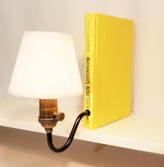 Add some ambience to your bookcase with a Bookshelf Lamp! Just slip the lamp into a row of your beloved books and plug it in - the handcrafted lamp will highlight your favorite reads and spark conversations.  Each Bookshelf Lamp is unique - make your selection from options shown based on title, author or simply color. This lamp is made using the book cover from Notorious Nineteen by Janet Evanovich and an antique brass socket. You can choose either an Edison bulb or a white lamp shade with a torpedo bulb. All bulbs are 25W. The lamp extends out approximately 6 inches from the book spine. The book pages were replaced with a wood block to add stability and make the Bookshelf Lamp self-standing. The clear lamp cord is 7-feet long. Do you have a favorite book you would like made into a Bookshe Bookshelf Lamp, Clear Lamp, Home Library Decor, Bookcase Lighting, Handcrafted Lamp, Library Office, Book Lamp, Debbie Macomber, Danielle Steel