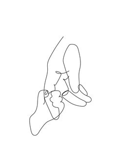 a line drawing of two hands holding each other