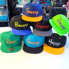 Brand New! As Shown! Thanks Fun Blue Snapback Hat With Flat Brim, Fun Blue Flat Brim Baseball Cap, Fun Blue Flat Bill Hat, Seven Dwarfs, Snapback Hats, Accessories Hats, Color Blue, Mens Accessories, Man Shop