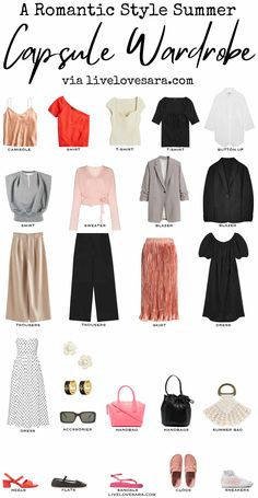 Romantic Outfit Summer, Romantic Outfit Casual, Casual Romantic Style, Romantic Style Outfit, Romantic Clothing Style, Theatrical Romantic Style, Create A Capsule Wardrobe, Kibbe Romantic, Over 40 Fashion