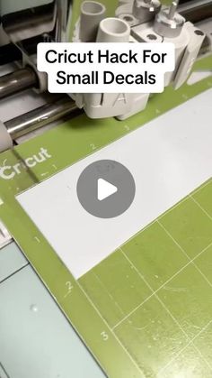 a video demonstrating how to use a cricut hack for small decals on a cutting mat