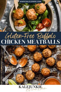 gluten - free buffalo chicken meatballs are the perfect appetizer for any meal