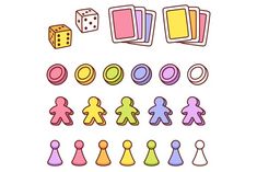 the different shapes and sizes of game pieces are shown in this drawing, which shows how to