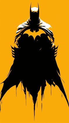 the batman poster is shown in black and yellow