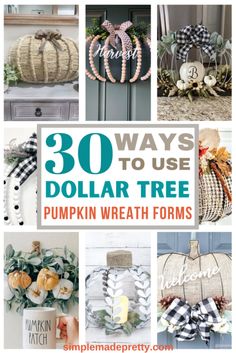 30 ways to use dollar tree pumpkin wreaths