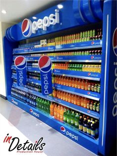 pepsi soda display in an airport