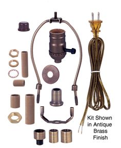 kit shown in antique brass brass finish with fittings and accessories to fit all parts