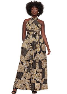 PRICES MAY VARY. AUTHENTIC AFRICAN STYLE: Immerse yourself in the rich heritage of African culture with the D'IYANU Ronke Maxi Dress. The traditional Kente print cloth in a striking black and brown geometric pattern brings an authentic touch to your wardrobe. The attached versatile sash provides versatility in styling, allowing you to cinch the waist for a flattering silhouette. FLATTERING AND COMFORTABLE FIT: Designed with both style and comfort in mind, this maxi dress showcases a flattering s Modern African Clothing, Ankara Maxi Dress, Indian Dresses For Women, Kente Print, Traditional Culture, Maxi Dress For Women, Maxi Dress Pattern, African Pattern, African Design Dresses