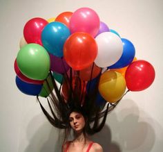 A little weirded out but have to pin it anyway...The house from Up. Fundraiser Party, Halloween Hair, Funny Halloween Costumes, Easter Hairstyles, Crazy Hair