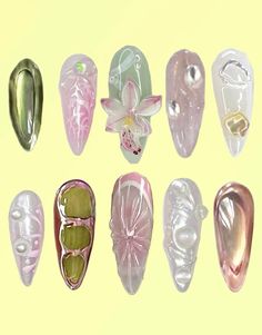 Coco Nails, Clear Acrylic Nails, Ongles Nails, Subtle Nails, Pretty Nail Art, Star Nails