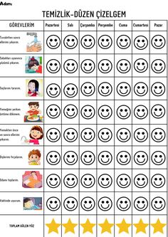 a printable worksheet with smiley faces and stars in the middle, on top of