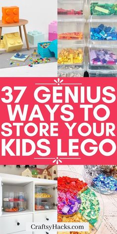 Lego Storage Play Area, How To Store Legos Storage Ideas, Lego Duplo Storage Ideas, Ways To Store Legos, How To Organize Legos Storage Ideas, Diy Lego Organization Ideas, Display Legos Kids Rooms