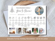 a family holiday card with photos on it