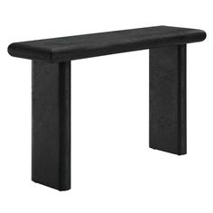 a black bench sitting on top of a white background